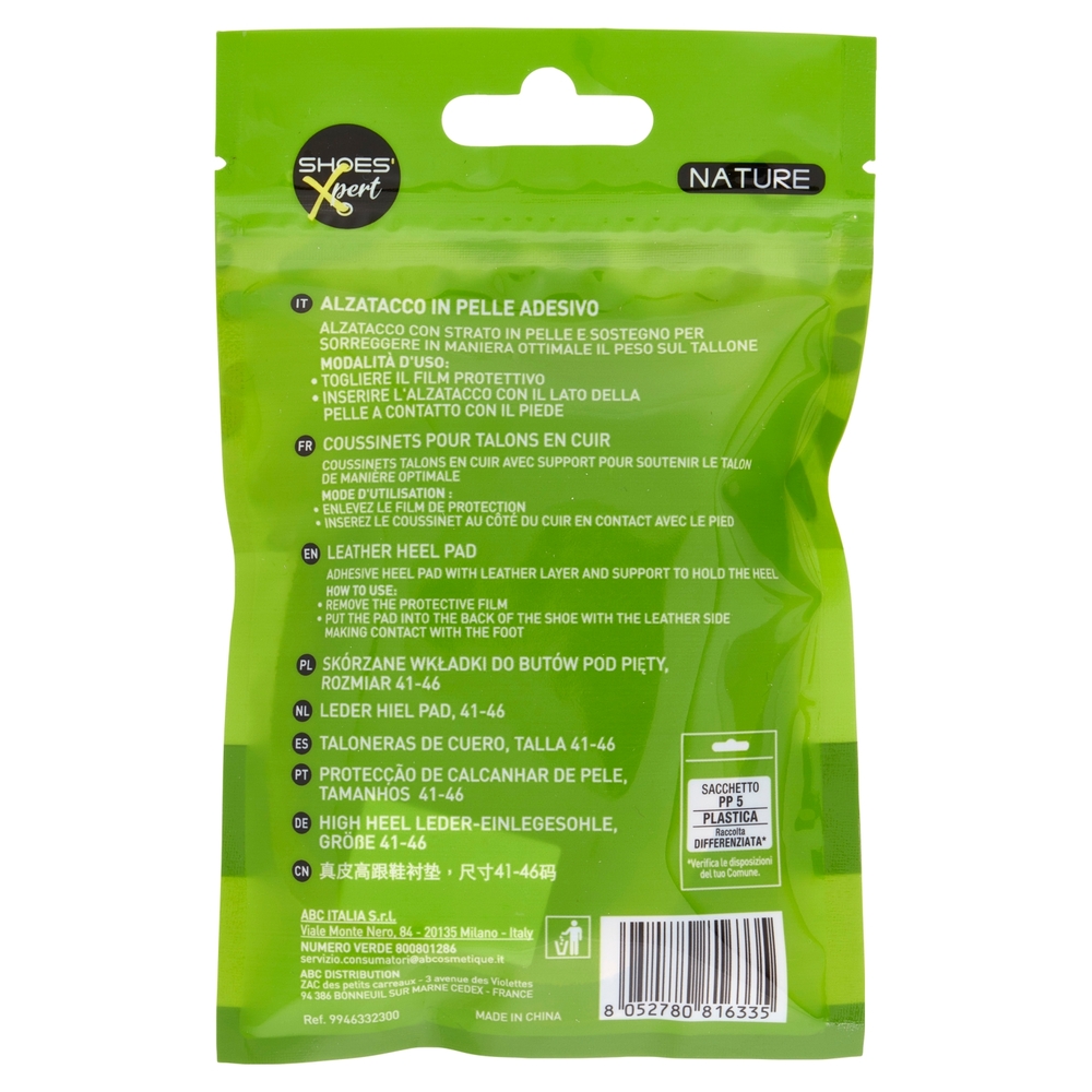 Shoes'Xpert Nature Alzatacco in Pelle Taglia 41-46 1 Paio